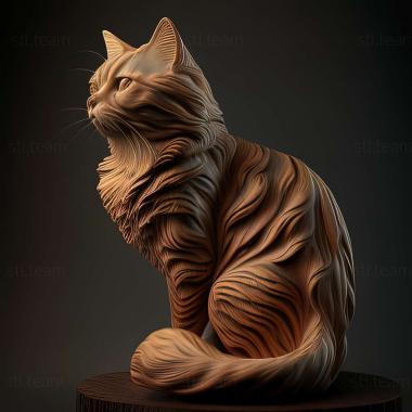 3D model Karelian Bobtail cat (STL)